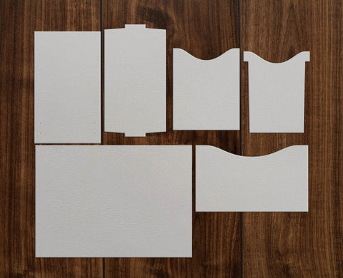Leather clicking dies set to make a bifold card holder wallet