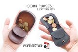 Horse shoe coin pouch, a classic and very old design, pdf templates and video tutorial to make one