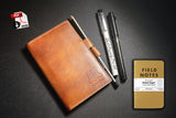 A Field Note leather cover that fits like a glove your favorite notebook, a digital pattern accompanied by a video tutorial 