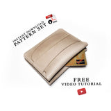 A clever two flap wallet with a hidden pocket for men,  pdf patterns and video tutorial 