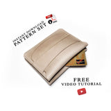 A clever two flap wallet with a hidden pocket for men,  pdf patterns and video tutorial
