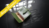 Acrylic templates to make a leather with gussets, zipped section and flap
