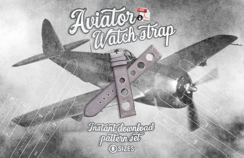 Aviator Watch strap bundle of 8 – PDF patterns with video tutorial