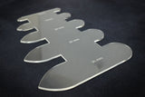 STRAP ENDS (ROUND & POINTY) STENCIL - acrylic templates
