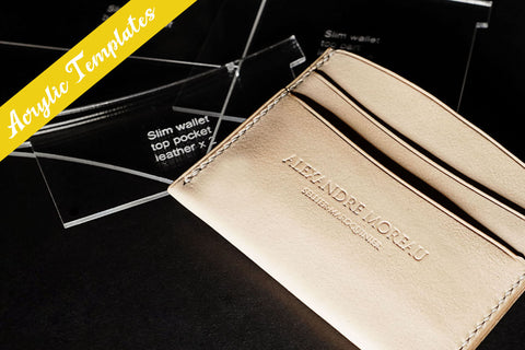 Acrylic templates to make slim leather wallets | minimalist leather wallets