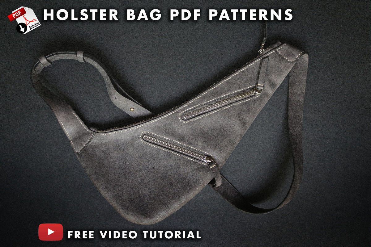 Leather Hip Bag PDF Pattern, Leather DIY, Fanny Pack, Belt Pouch, Video  Tutorial