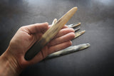 Leather working tool. handcrafted buffalo horn folding bone