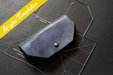 Acrylic template to make a stitchless origami coin purse