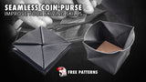 SEAMLESS COIN POUCH - PDF PATTERNS + VIDEO TUTORIAL