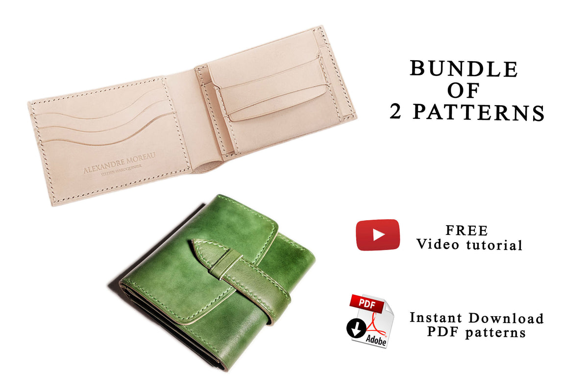 leather wallet templates, leather long wallet templates, leather clutch  pattern, wallet sewing pattern, pdf, download