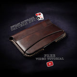download leather card holder patterns • wet molded leather goods