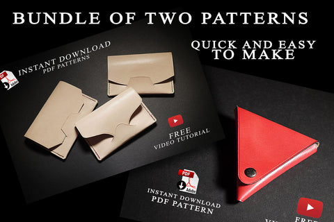 EASY LEATHERCRAFT PROJECT BUNDLE - PDF patterns + video tutorial