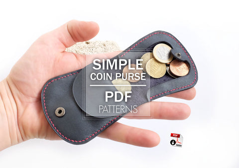 LEATHER COIN PURSE - PDF patterns