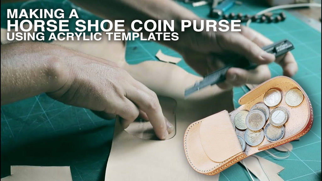 Making a horse shoe coin case • Leather craft video tutorial