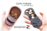Horse shoe coin pouch, a classic and very old design, pdf templates and video tutorial to make one 