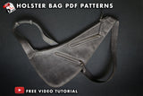 A leather holster bag, convenient and slim, pdf templates and video tutorial 