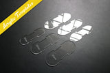 Various sizes Acrylic templates to cut leather handbag ring loops