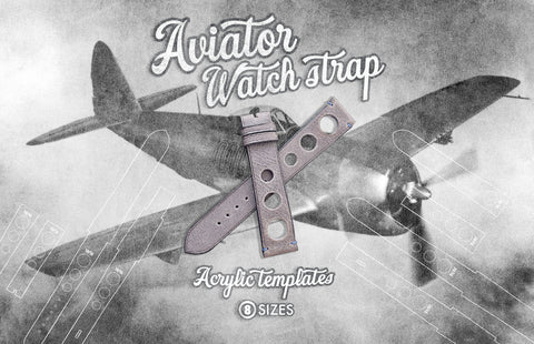 Aviator Watch strap bundle of 8 – ACRYLIC PATTERNS + Video tutorial