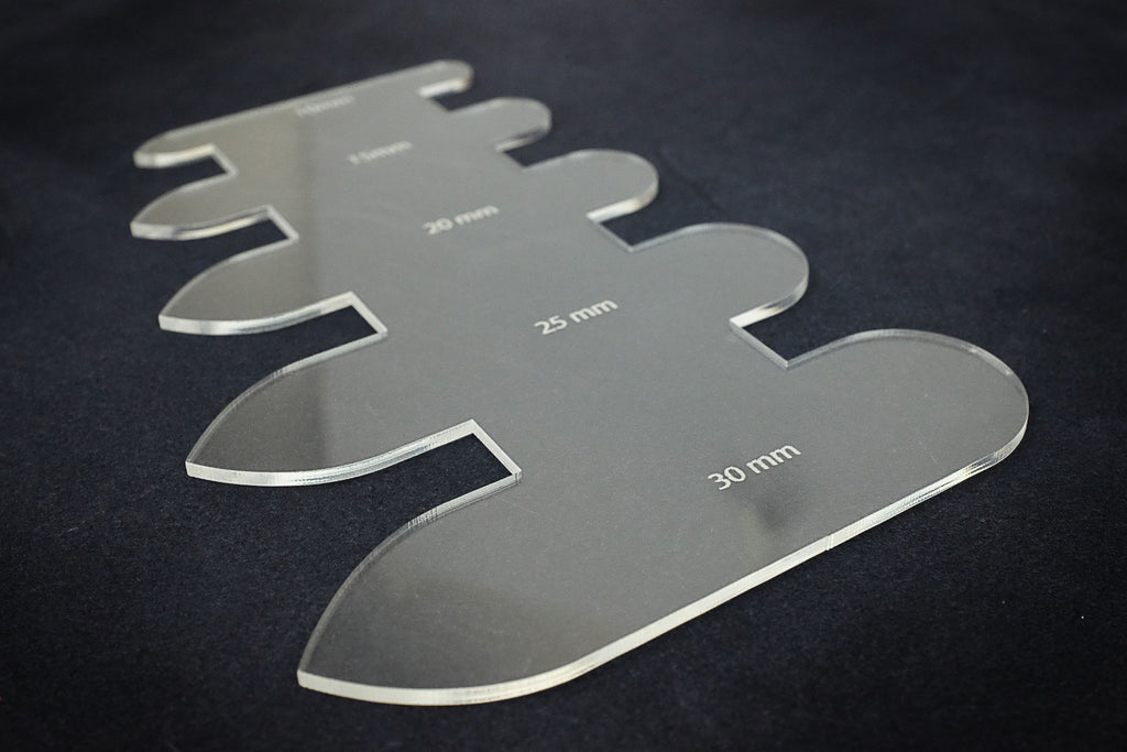 STRAP ENDS (ROUND & POINTY) STENCIL - acrylic templates – AM leathercraft