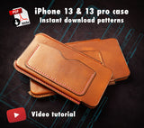 Pdf templates to make leather iPhone 13 and 13 pro cases
