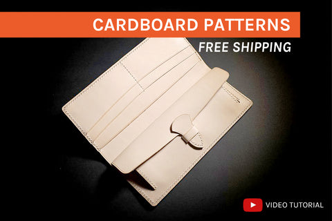 LONG WALLET II -  cardboard patterns + video tutorial