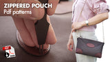ZIPPERED POUCH – PDF patterns + Video tutorial