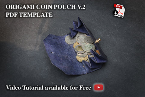 ORIGAMI COIN POUCH II - PDF patterns + video tutorial