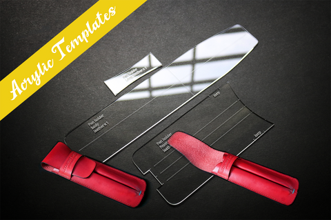 Acrylic templates to make a 2 pen leather case