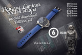 Instant download templates to make leather watch straps for the Panerai Luminor in 6 sizes