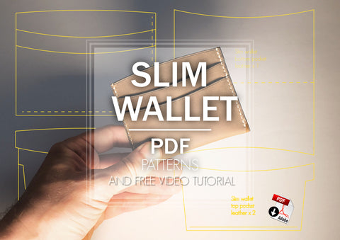 SLIM WALLET - PDF patterns + video tutorial