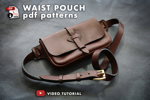 PDF templates to make a leather waist bag 